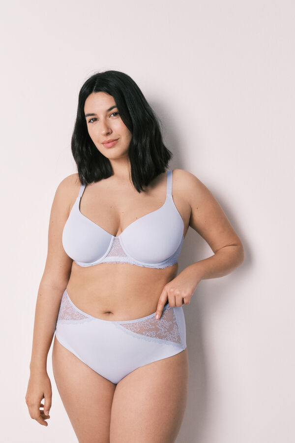 Women'secret Panty reductora alta azul azul