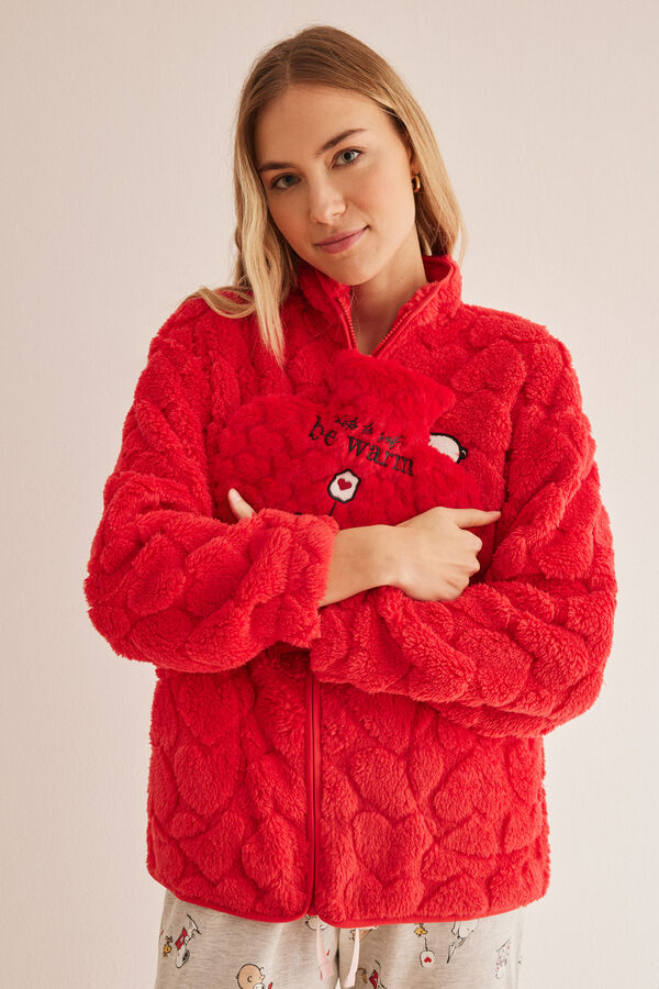 Womensecret Bolsa agua pelo corazón Snoopy rojo