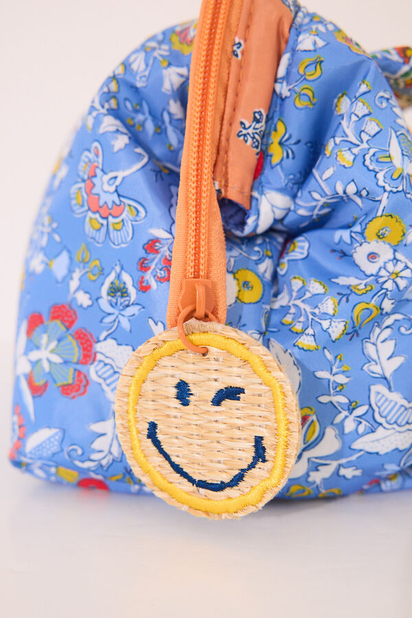 Womensecret Neceser mediano de patchwork Smiley azul