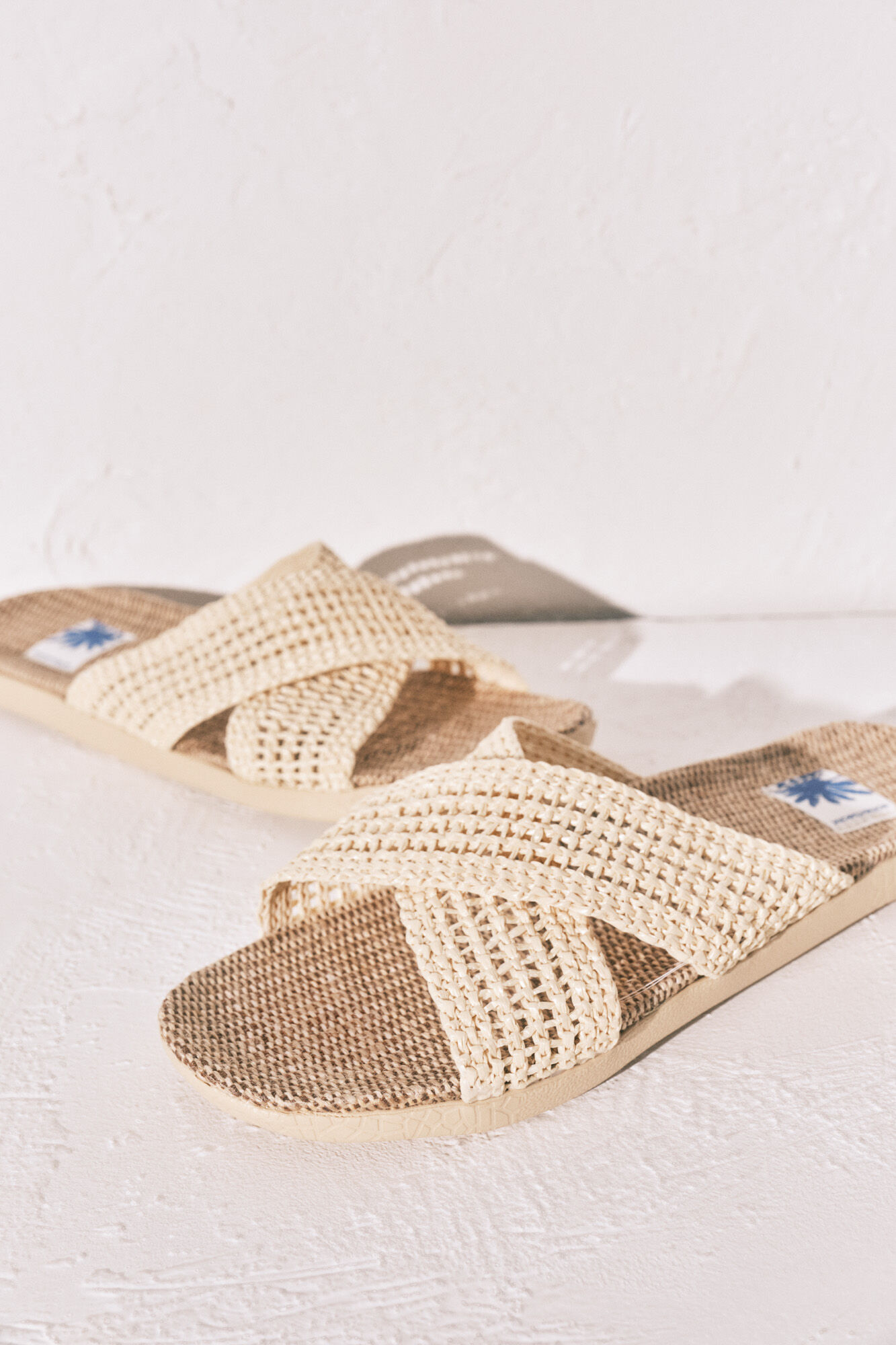 Women'secret Sandalia de tiras efecto rafia