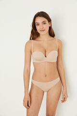 Women'secret SUPERB Brasier sin tirantes súper push-up microfibra nude
