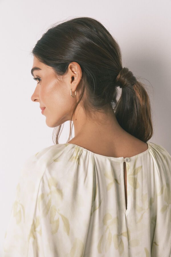 Women'secret Camisón largo estampado manga ancha estampado