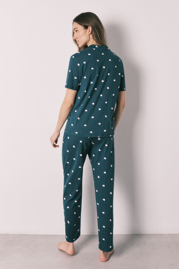 Women'secret Pijama camisera Hello Kitty manga corta de algod&oacute;n" estampado