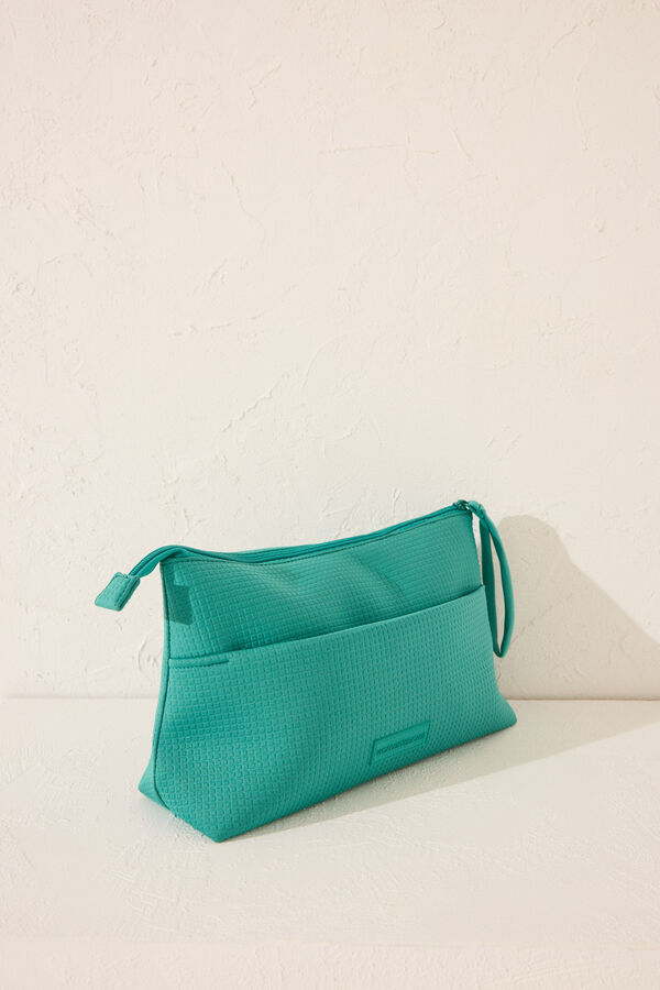 Womensecret Neceser de neopreno verde mediano  verde