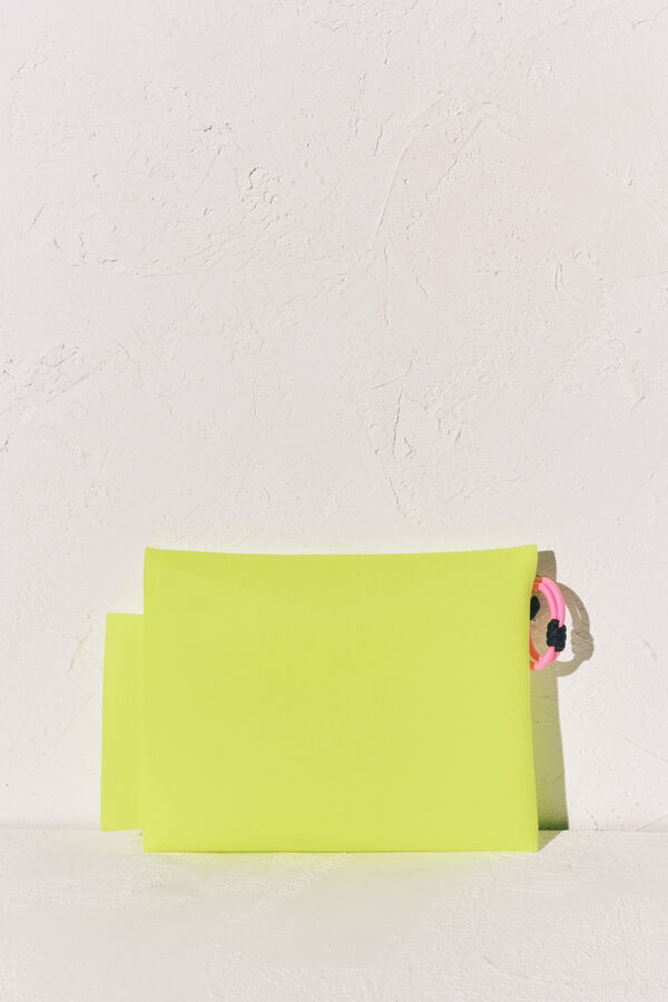 Women'secret Bolsa de traje de ba&ntilde;o impermeable amarilla verde