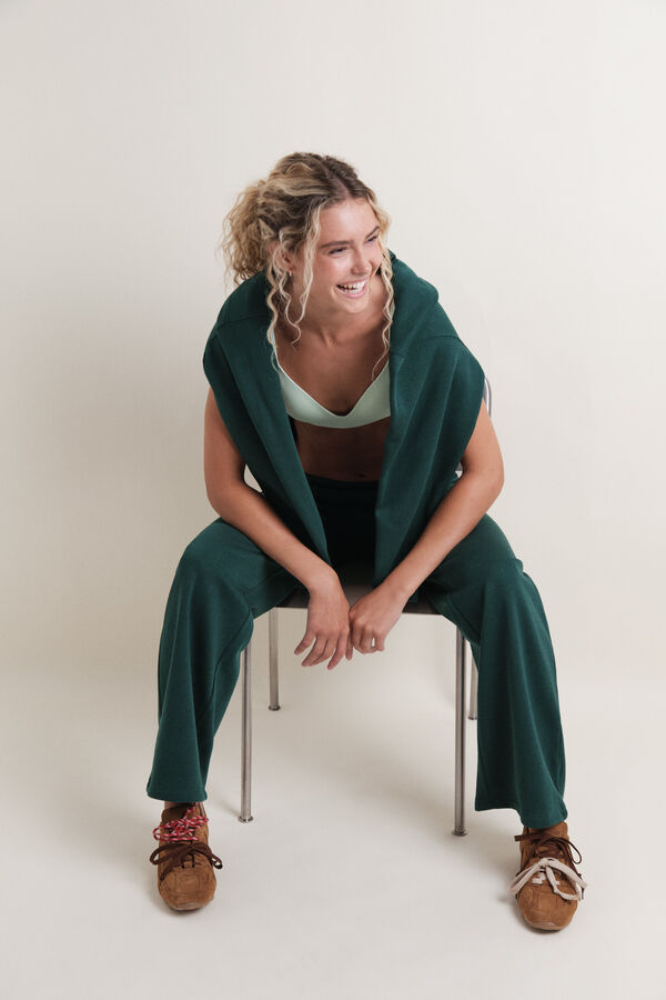 HI&BYE Brasier triangular con relleno fijo verde verde