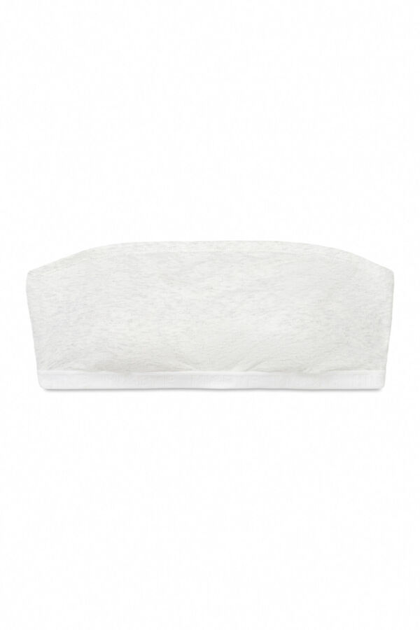 Womensecret Sujetador bandeau copas extraíbles gris gris