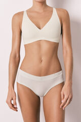 Women'secret Panty brasile&ntilde;o ancho fruncido verde verde