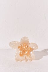 Women'secret Pinza para el pelo con forma de flores naranja naranja