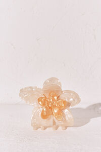 Women'secret Pinza para el pelo con forma de flores naranja