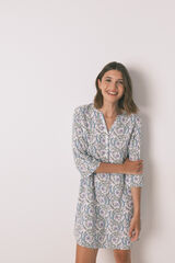 Women'secret Playera de dormir verde floral de manga 3/4 verde