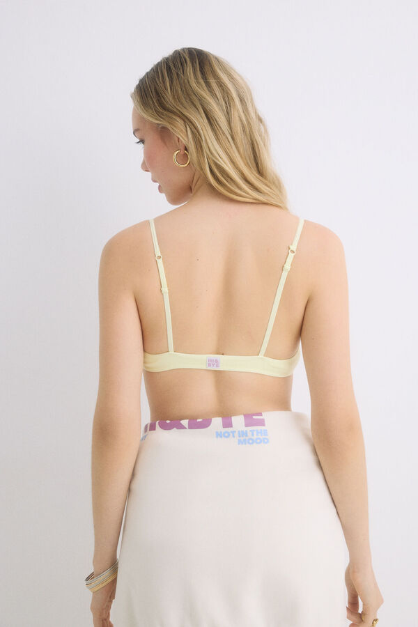 Womensecret Sujetador Seamless triangular amarillo copas extraíbles amarillo
