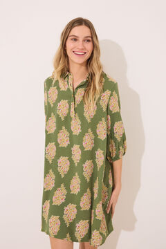 Womensecret Playera de dormir con estampado integral de viscosa estampado