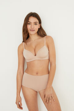 Womensecret UNIQUE Sujetador triangular push up microfibra nude
