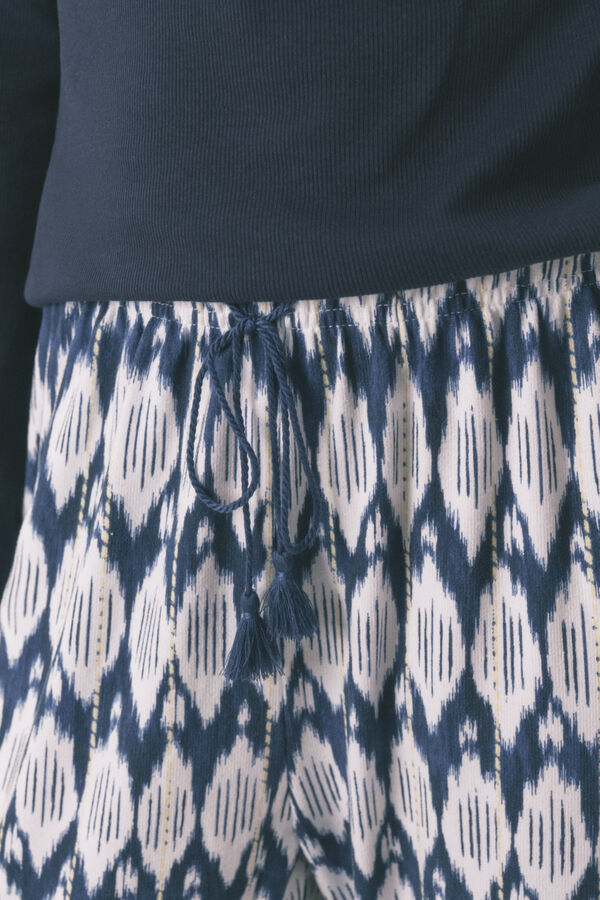 Women'secret Pijama larga camisera manga ancha estampado