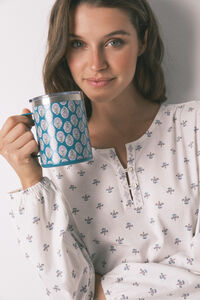 Womensecret Taza térmica con estampado verde estampado