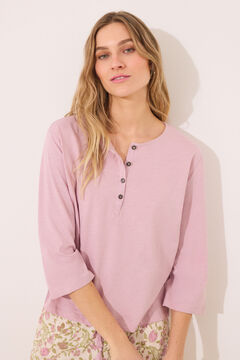 Womensecret Playera manga manga larga 100% algodón color rosa rosa