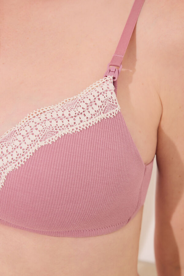 Womensecret Brasier de canalé rosa CHARMING ' premamá ' rosa