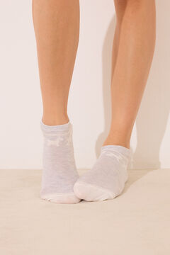 Womensecret Pack de 3 calcetines short con estampado de perro estampado