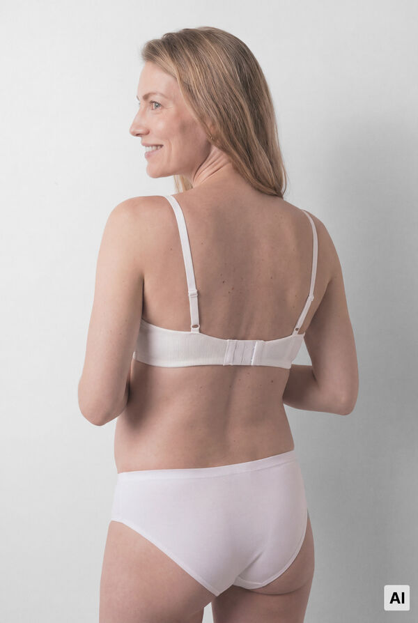 Women'secret Brasier triangular maternity de algod&oacute;n blanco CHARMING blanco