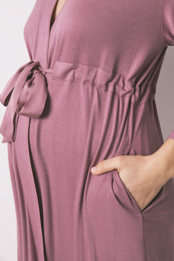 Women'secret Bata maternity con cintur&oacute;n rosa rosa