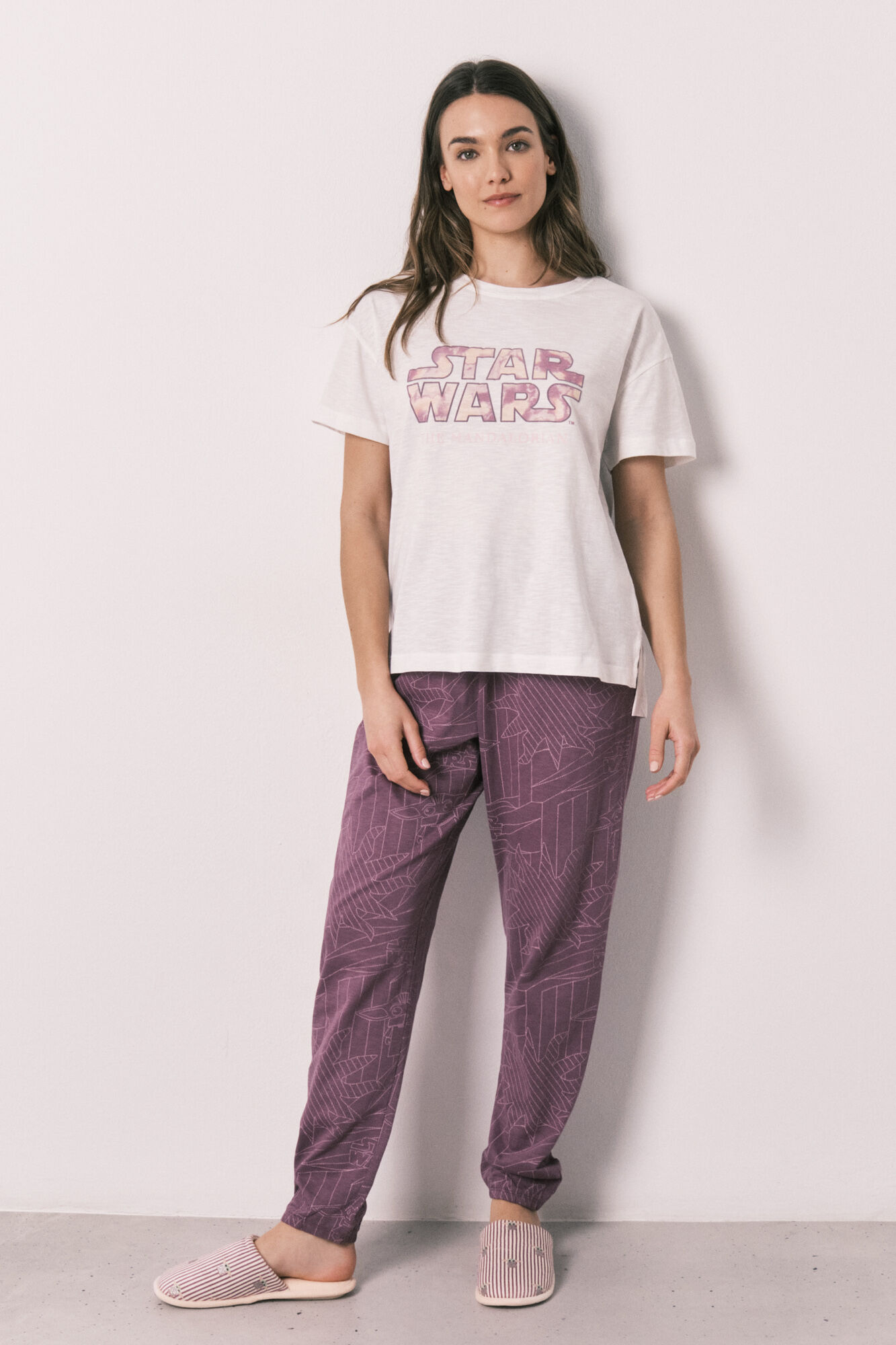 Women'secret Pijama larga de manga corta de algod&oacute;n Star Wars
