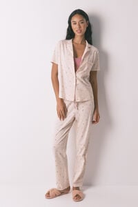 Women'secret Pijama camisera floral 100% algodón 