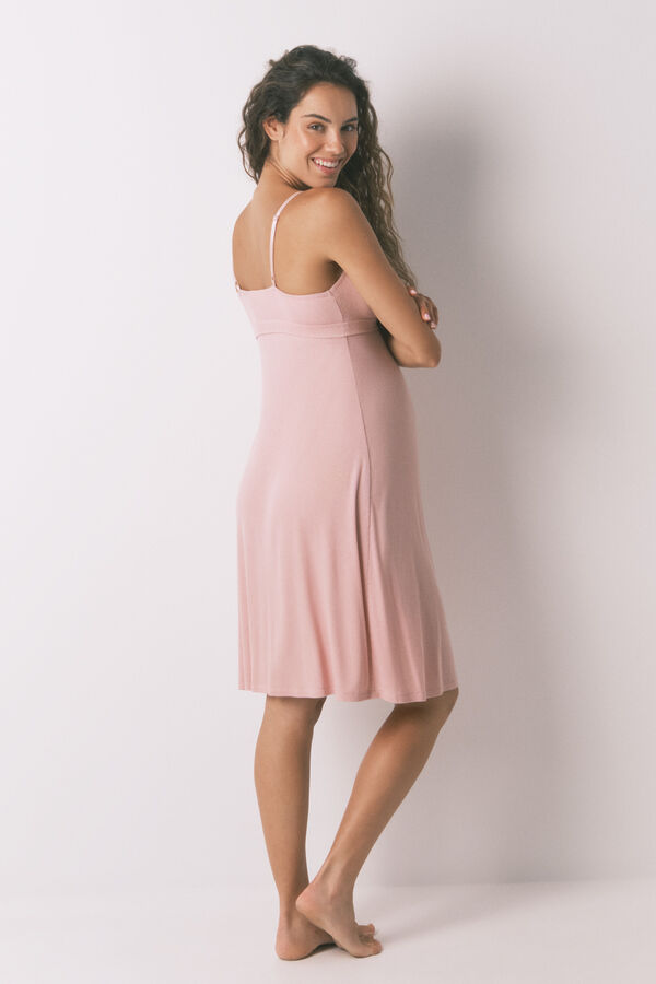 Womensecret Camisón técnico " premamá " de canalé rosa rosa