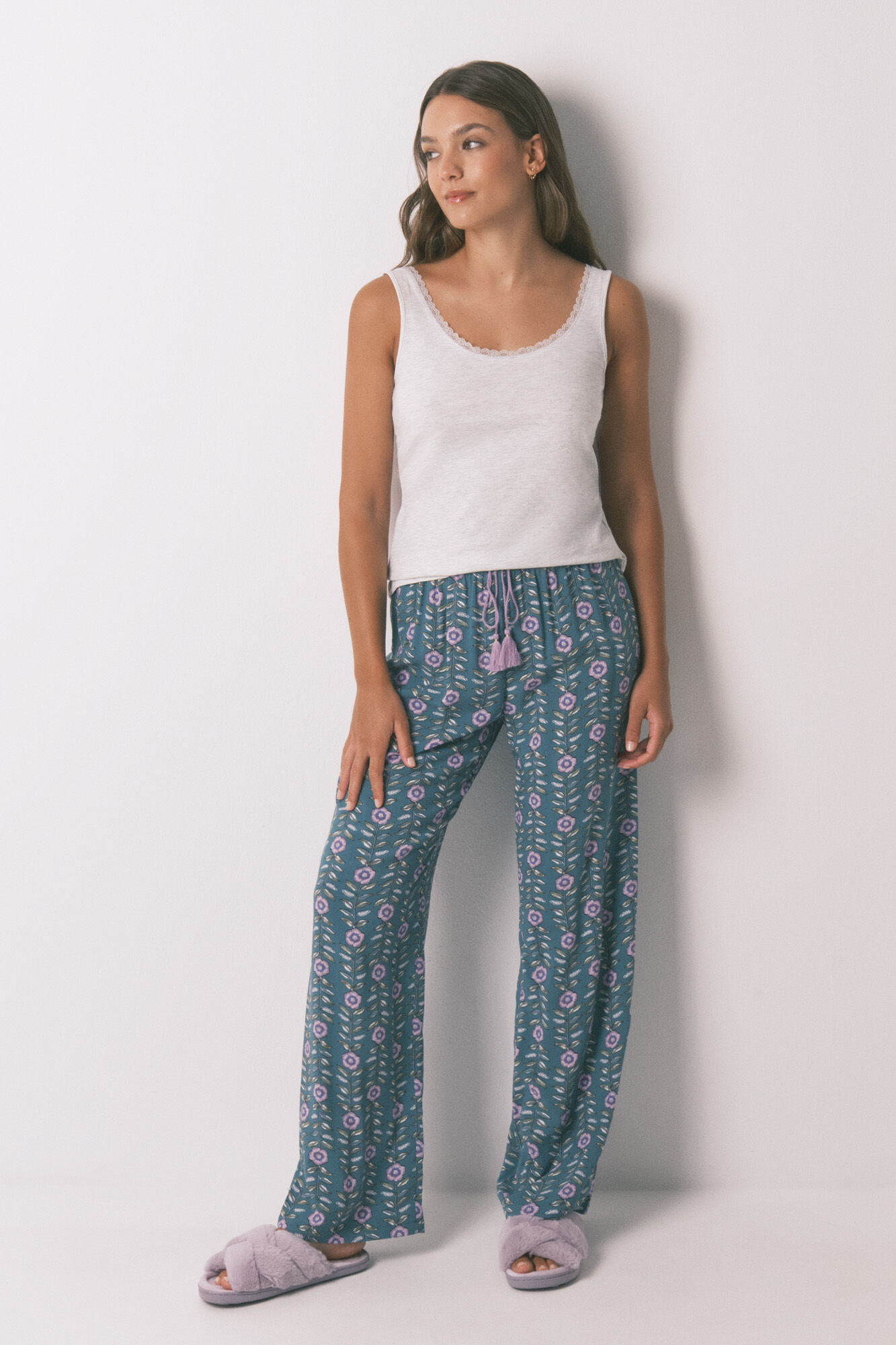 Women'secret Playera de tirantes gris 