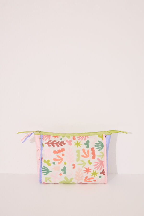 Womensecret Neceser mediano con hojas multicolor estampado