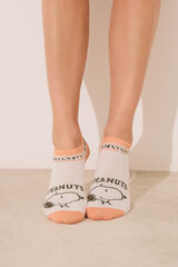 Women'secret Pack de 3 calcetines short de Snoopy estampado