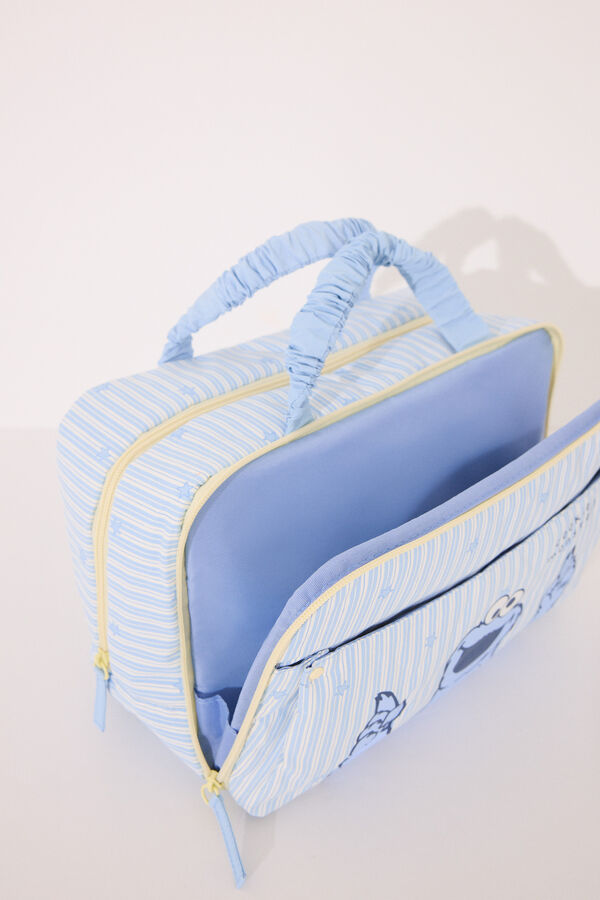 Womensecret Neceser grande con relleno "Barrio Sésamo" azul