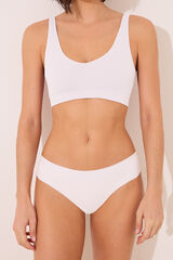 Womensecret Braga clásica Clean Cut encaje blanco blanco
