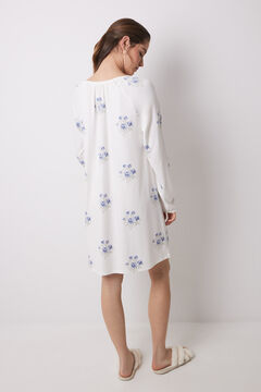 Womensecret Camisón largo tejido suave blanco estampado