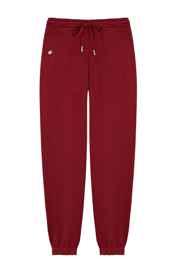 Womensecret Pantalón jogger felpa rojo rojo