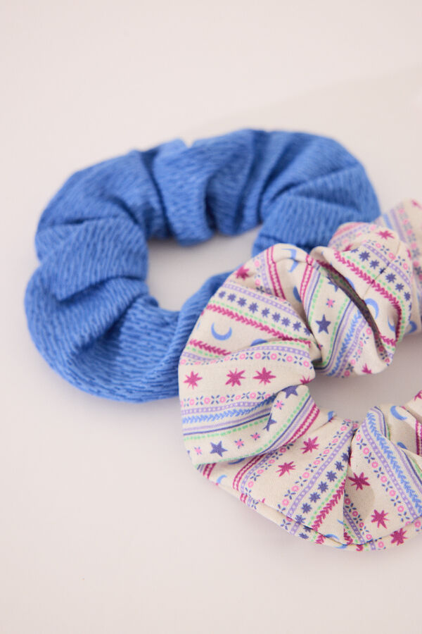 Womensecret Pack de 2 gomas para el pelo rosas y multicolor estampado