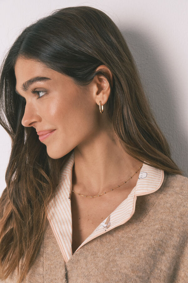 Women'secret C&aacute;rdigan corto liso de tejido tricot rosa caf&eacute;