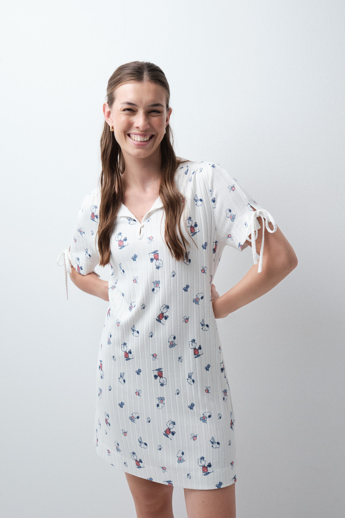 Women'secret Camis&oacute;n largo de algod&oacute;n Snoopy