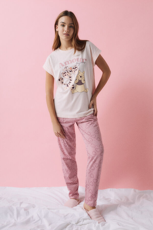 Womensecret Pijama algodón Winnie the Pooh rosa rosa