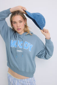 Womensecret Sudadera capucha felpa algodón gris gris
