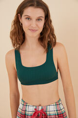 Womensecret Top seamless textura verde verde