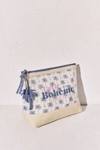 Women'secret Neceser mediano de rafia con palmeras