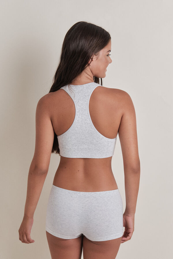 Womensecret Panty bóxer gris sin costuras gris