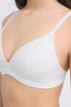 Womensecret Sujetador triangular relleno fijo gris gris