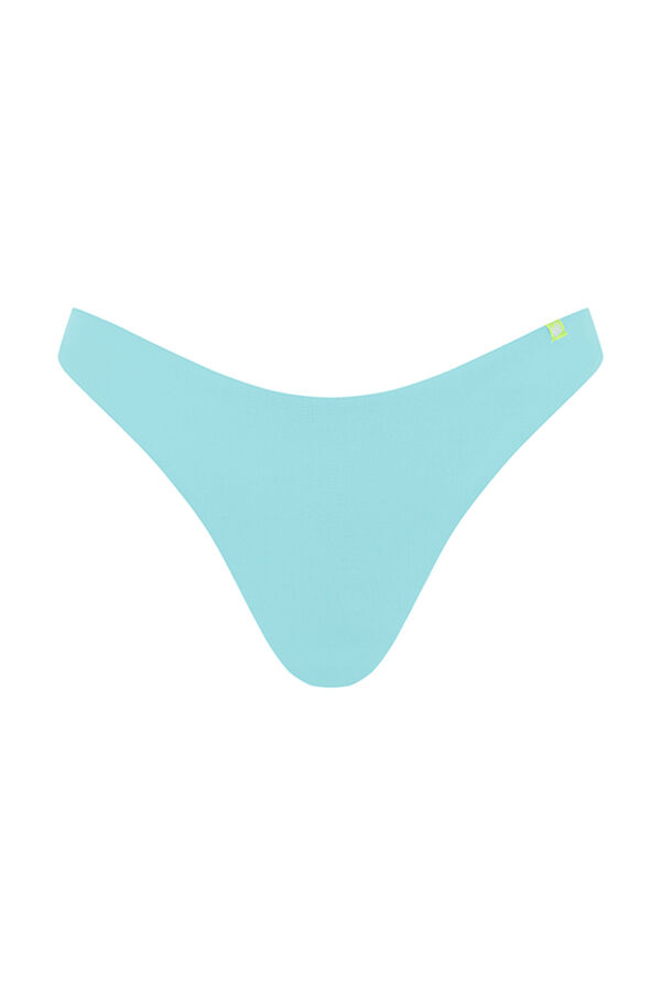 Womensecret Panty bikini brasileña fruncida turquesa verde