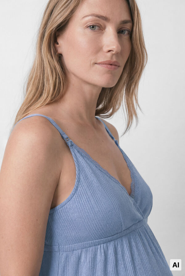 Women'secret Camis&oacute;n maternity de tirantes lactancia azul azul