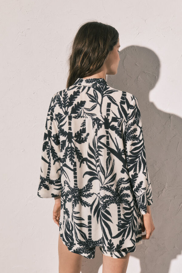 Women'secret Conjunto de camisa y short estampado negro