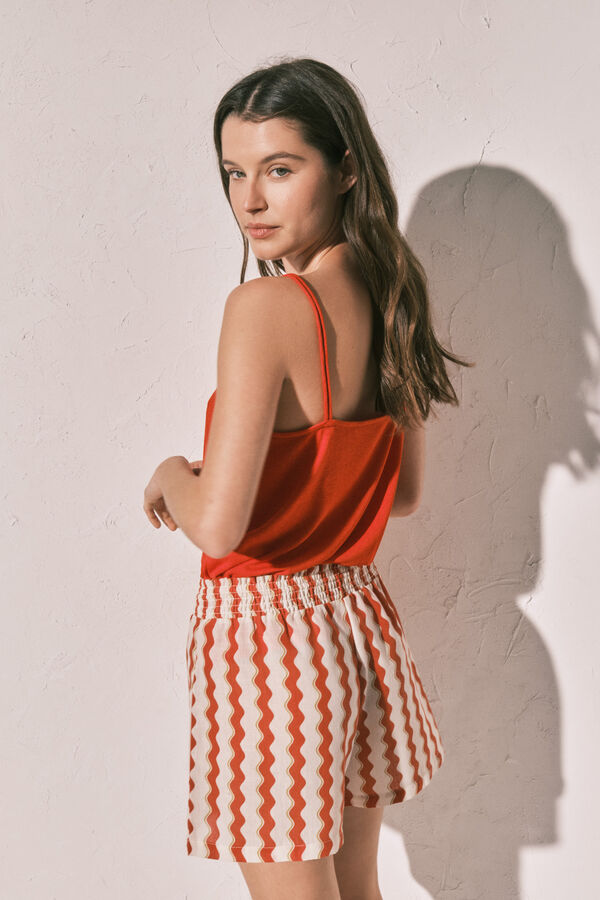Women'secret Short estampado rojo estampado
