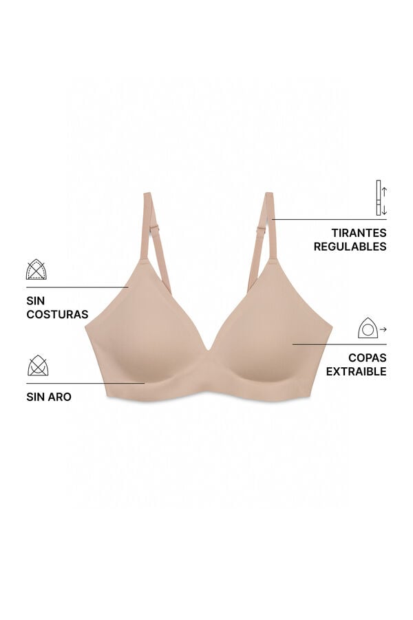 Women'secret Brasier triangular top nude NAKED nude