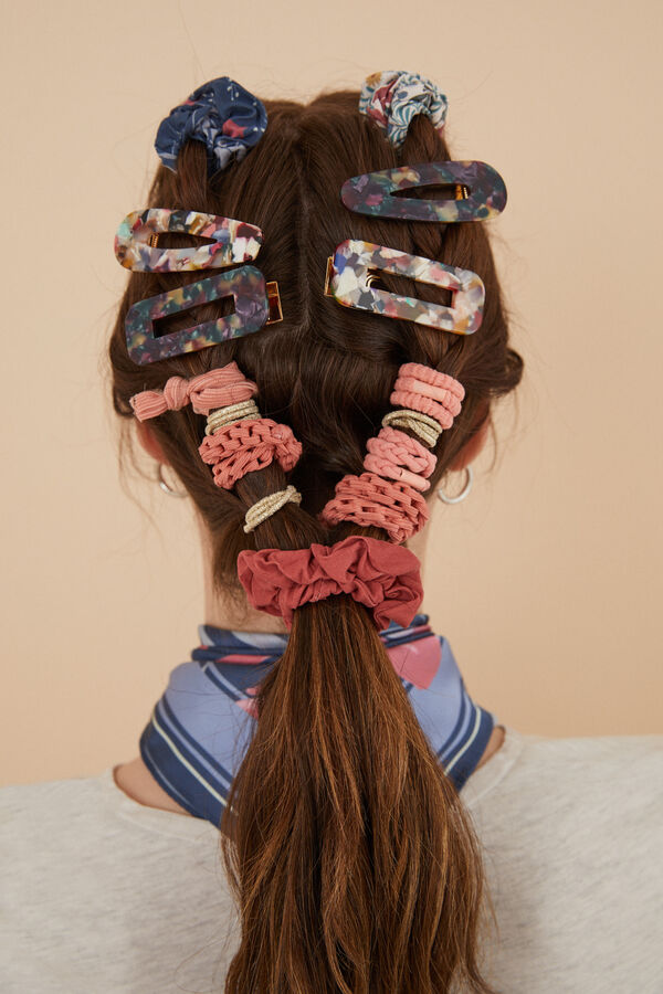 Womensecret Pack 2 clips pelo multicolor estampado